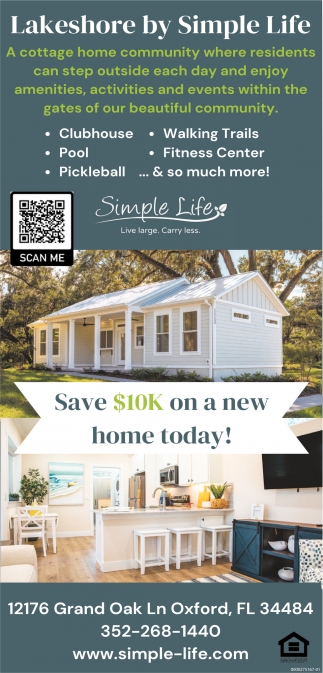 Save $20K On A New Home At Lakeshore!