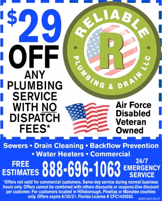 $29 Off Plumbing Service With No Dispatch Fees