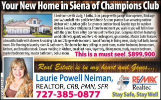 Your Dream Home In Siena Of Champions Club