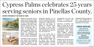 Cypress Palms Celebrates 25 Years