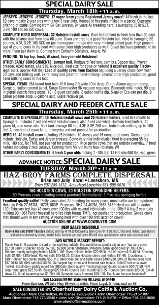 Special Dairy Sale