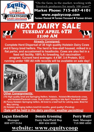 Next Dairy Sale