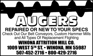 Augers Repaired or New to Your Specs