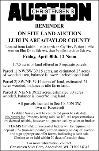 On-Site Land Auction