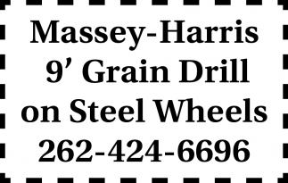 Massey-Harris Grain Drill