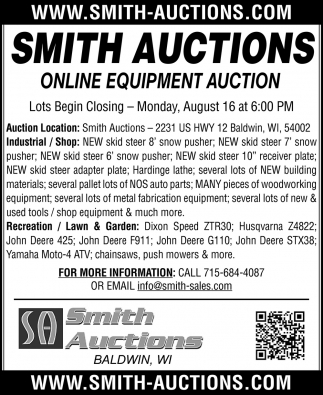 Online Equipment Auctions