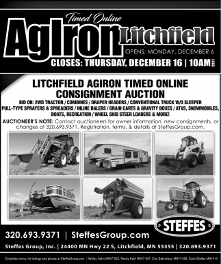 Litchfield Agiron Timed Online Consignment Auction