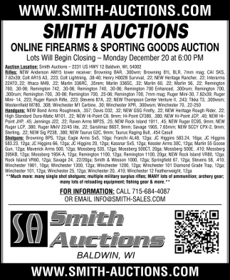 Online Firearms & Spoirting Goods Auction