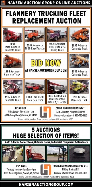Flannery Trucking Fleet Replacement Auction