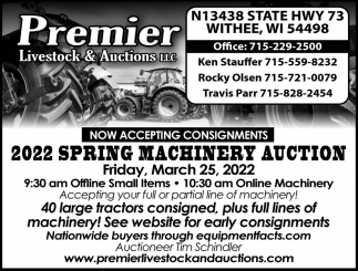 2022 Spring Machinery Auction