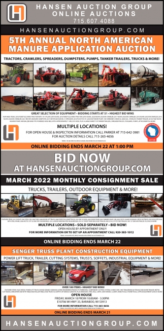 5th Annual North American Manure Application Auction