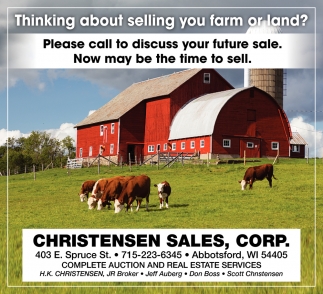Please Call to Discuss Your Future Sale