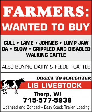 Farmers: Wanted to Buy