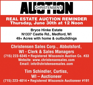 Real Estate Auction Reminder