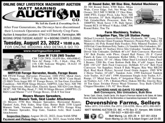 Online Only Livestock Machinery Auction