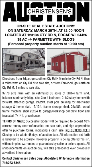 On-Site Real Estate Auction!