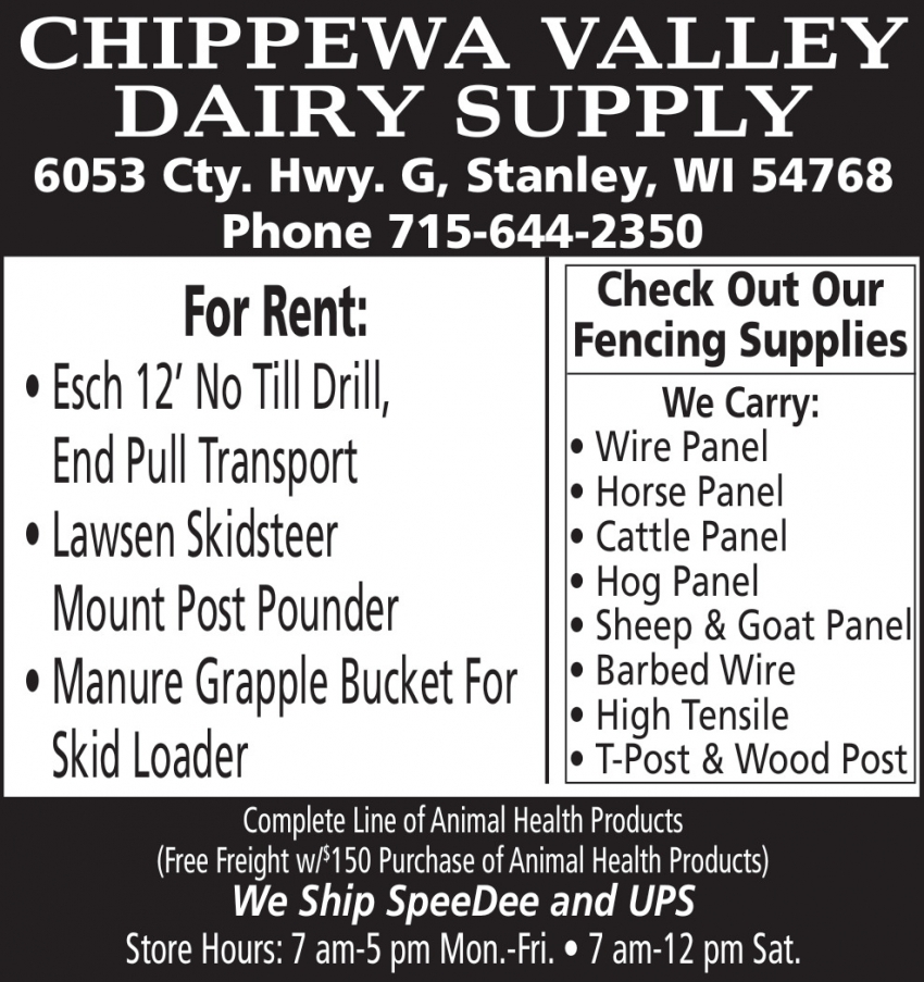 Chippewa Valley Dairy Supply