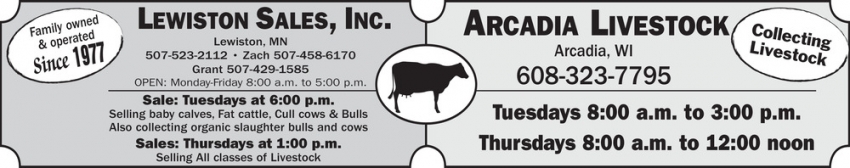 Lewiston Sales, Inc & Arcadia Livestock