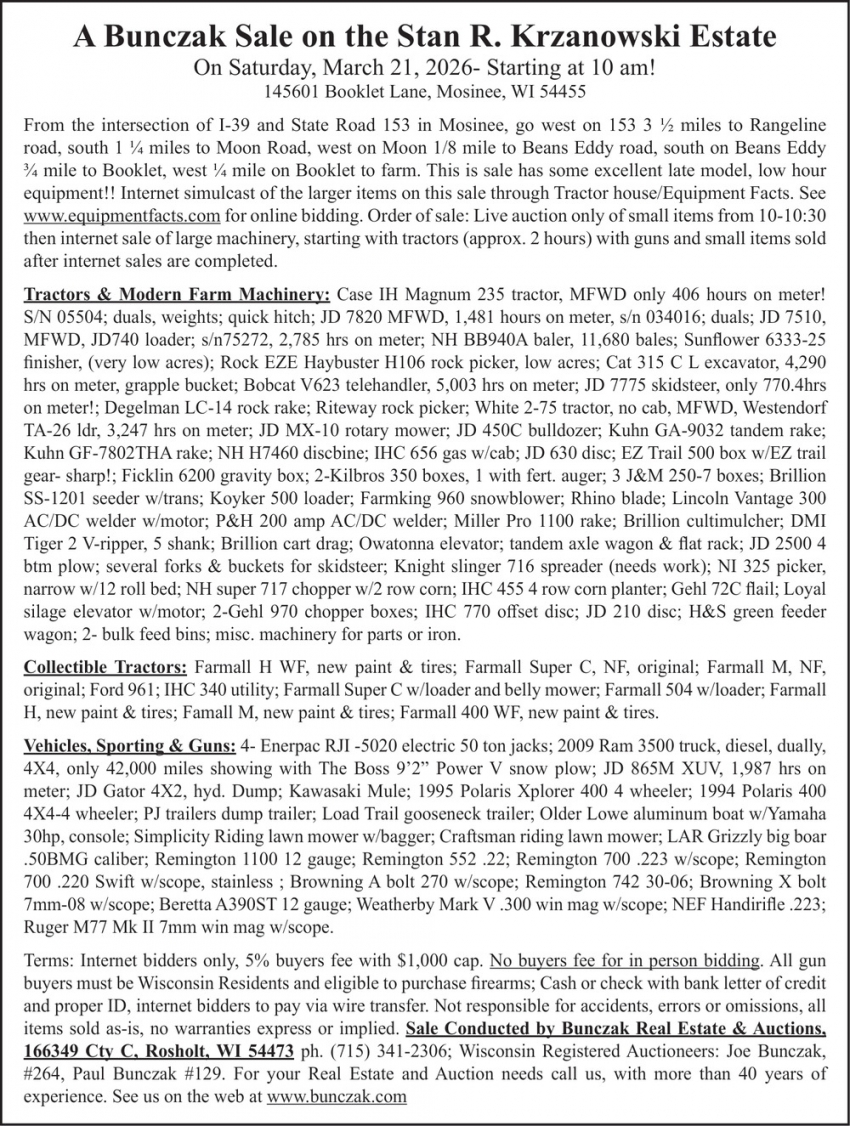 Bunczak Real Estate & Auctions