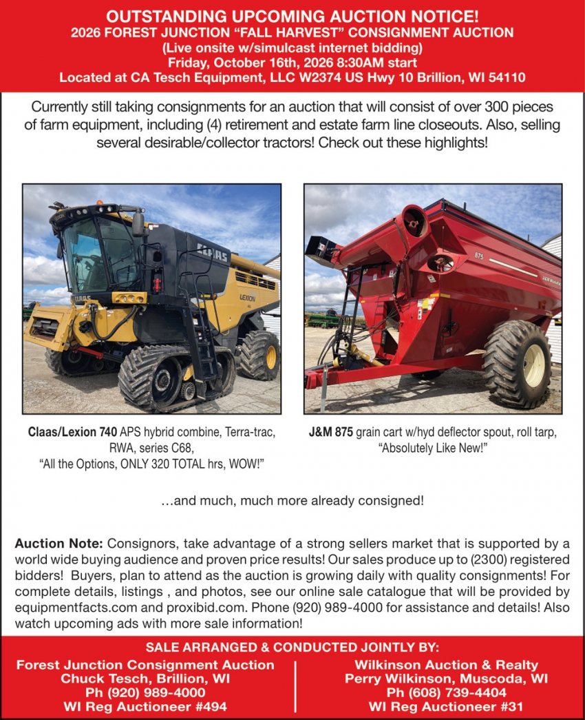 Forest Junction Consignment Auction