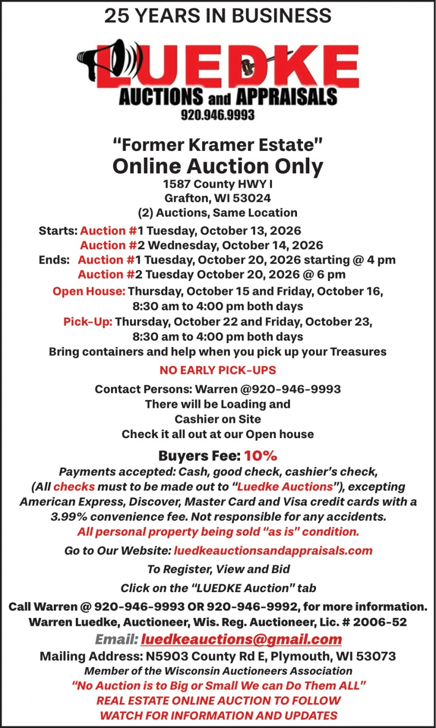 Luedke Auction and Appraisals