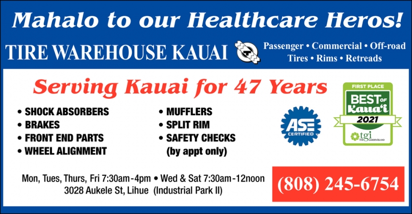 Mahalo to Our Healthcare Heros!
