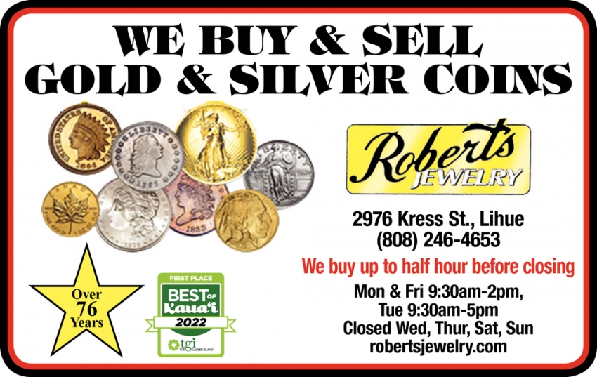We Buy & Sell Gold & Silver Coins