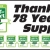 Thanks for 78 Years of Support