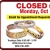 Closed thru Monday, Oct 20