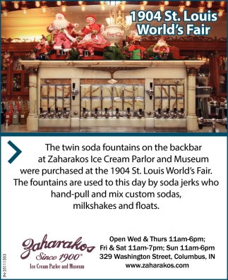 The Twin Soda Fountains On the Backbar at Zaharakos Ice Cream Parlor and Museum