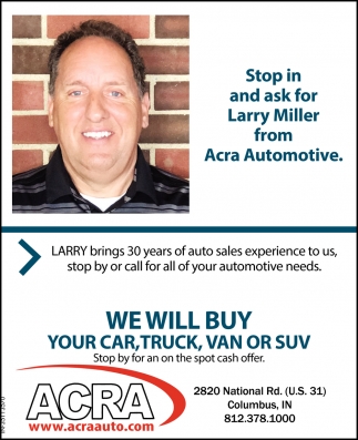 We Will Buy Your Car, Truck, Van Or SUV!
