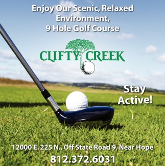 Enjoy Our Scenic, Relaxed Environment, 9 Hole Golf Course