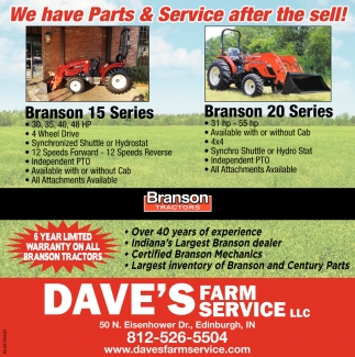 We Have Parts & Service After the Sell!