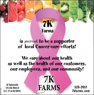 Proud To Be Supporter Of Local Cancer Cure Efforts!