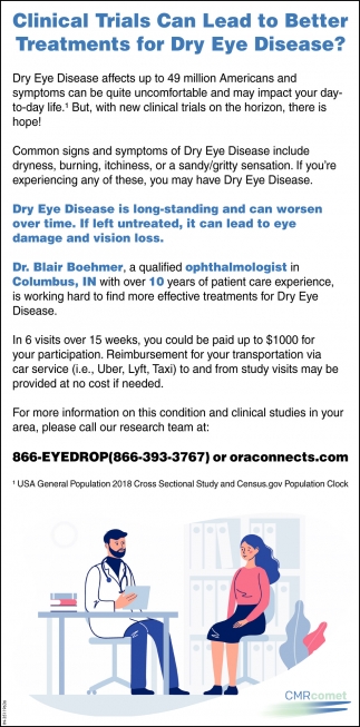 Clinical Trials Can Lead To Better Treatments For Dy Eye Disease?