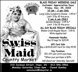 Black Friday Weekend Sale