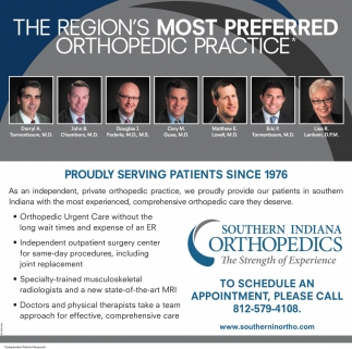 The Region's Most Preferred Orthopedic Practice