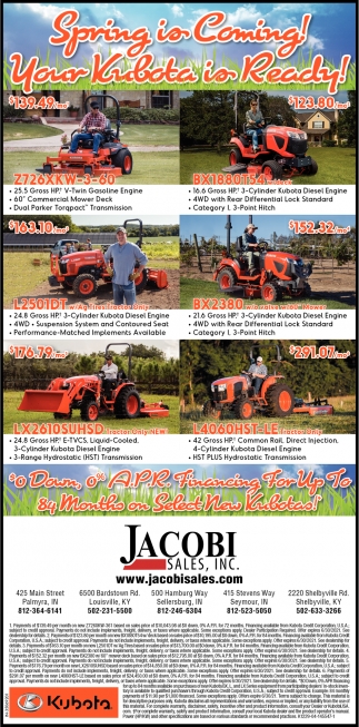 Spring Is Coming! Your Kubota Is Ready!
