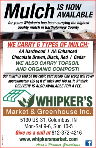 Mulch Is Now Available