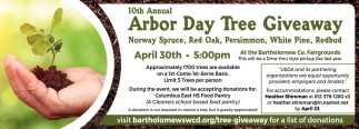 10th Annual Abor Day Tree Giveaway