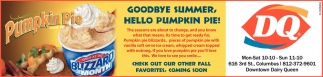 Goodbye Summer, Hello Pumpkin Pie!