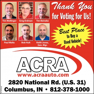 Thank You for Voting for Us!