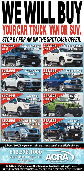 Your Car, Truck, Van or SUV