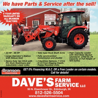 We Have Parts & Service After The Sell!