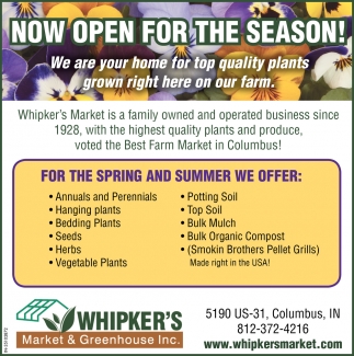 Now Open For The Season!