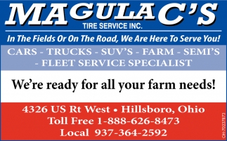 We're Ready For All Your Farm Needs!