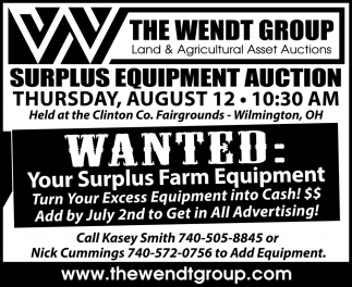 Surplus Equipment Auction