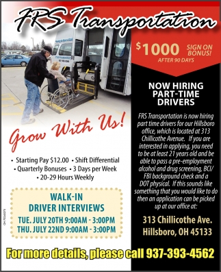 Hiring Part-Time Drivers