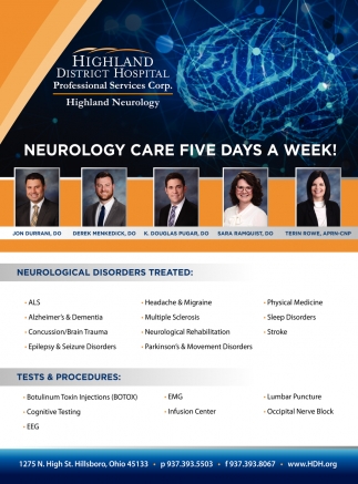 Neurology Care Five Days A Week!