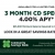3 Month CD Special